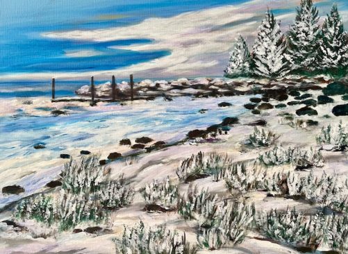 Winter Beach Scene